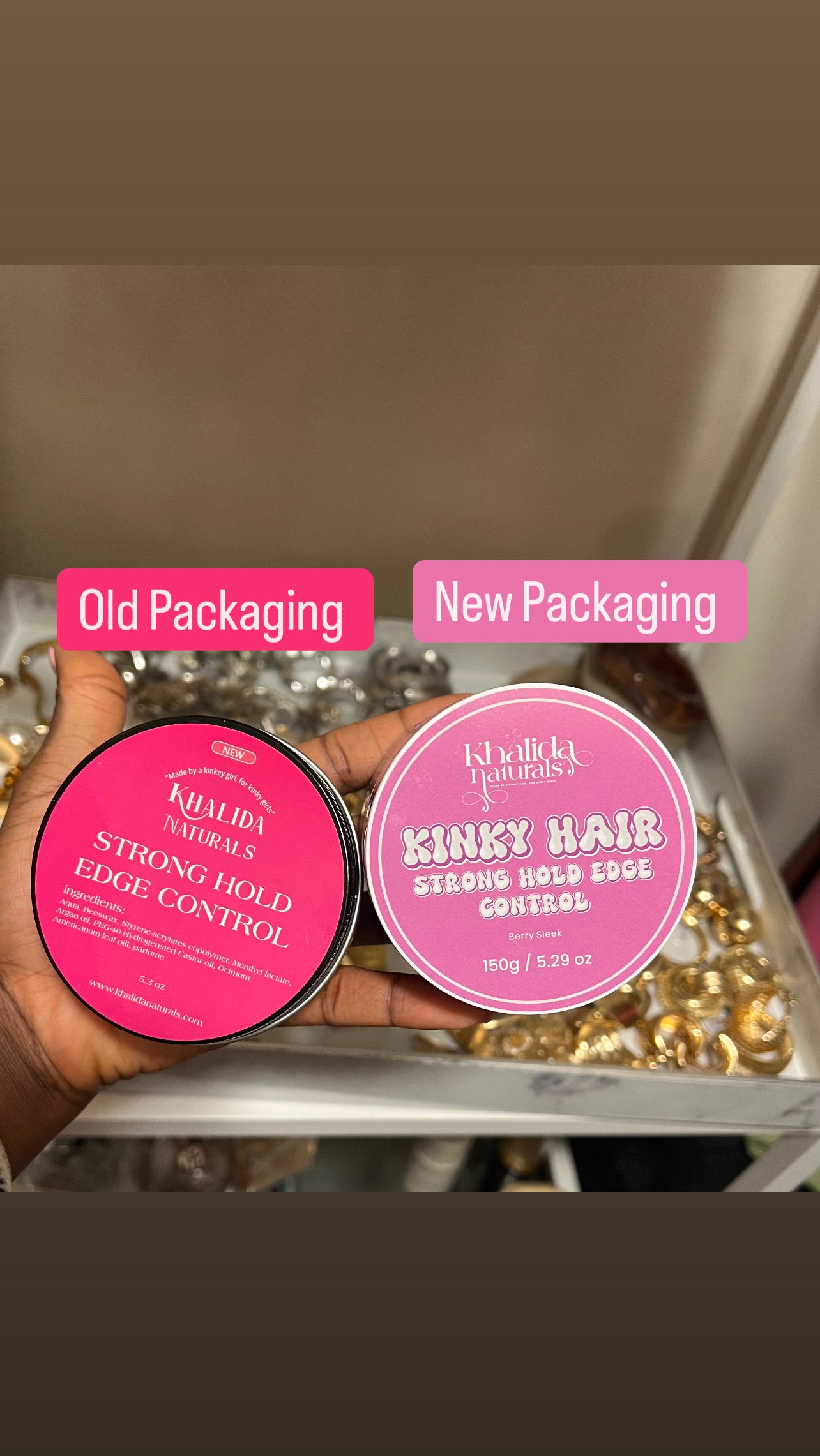 KINKY HAIR- Max Hold Edge Control KhalidaNaturals