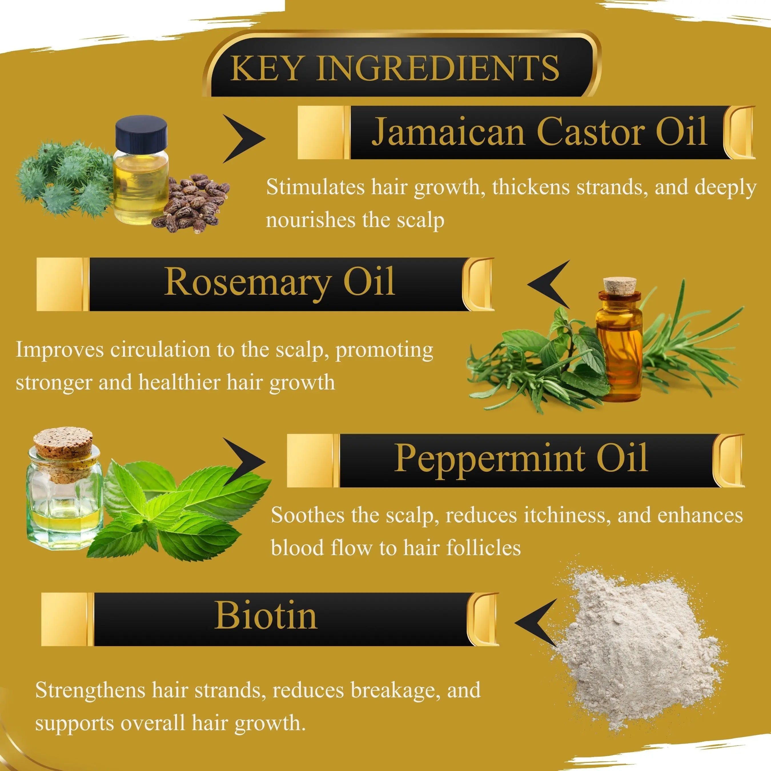 Rosemary + Cayenne Pepper Hair & Beard Growth Oil KhalidaNaturals