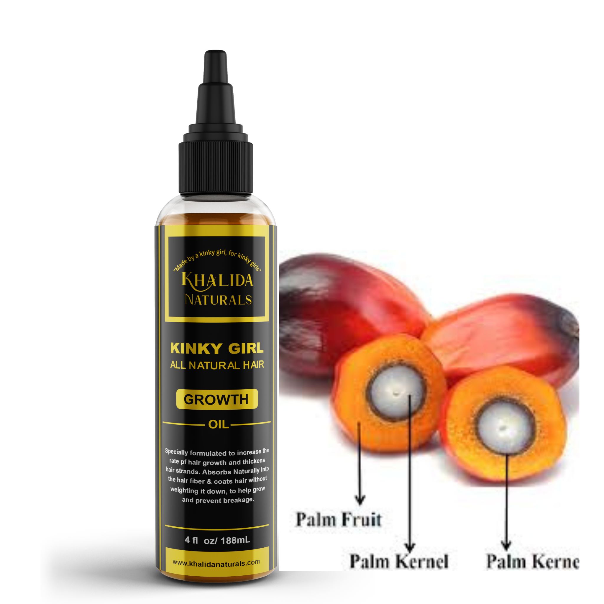 Kinky Hair Growth Oil(West African Batana Oil) KhalidaNaturals