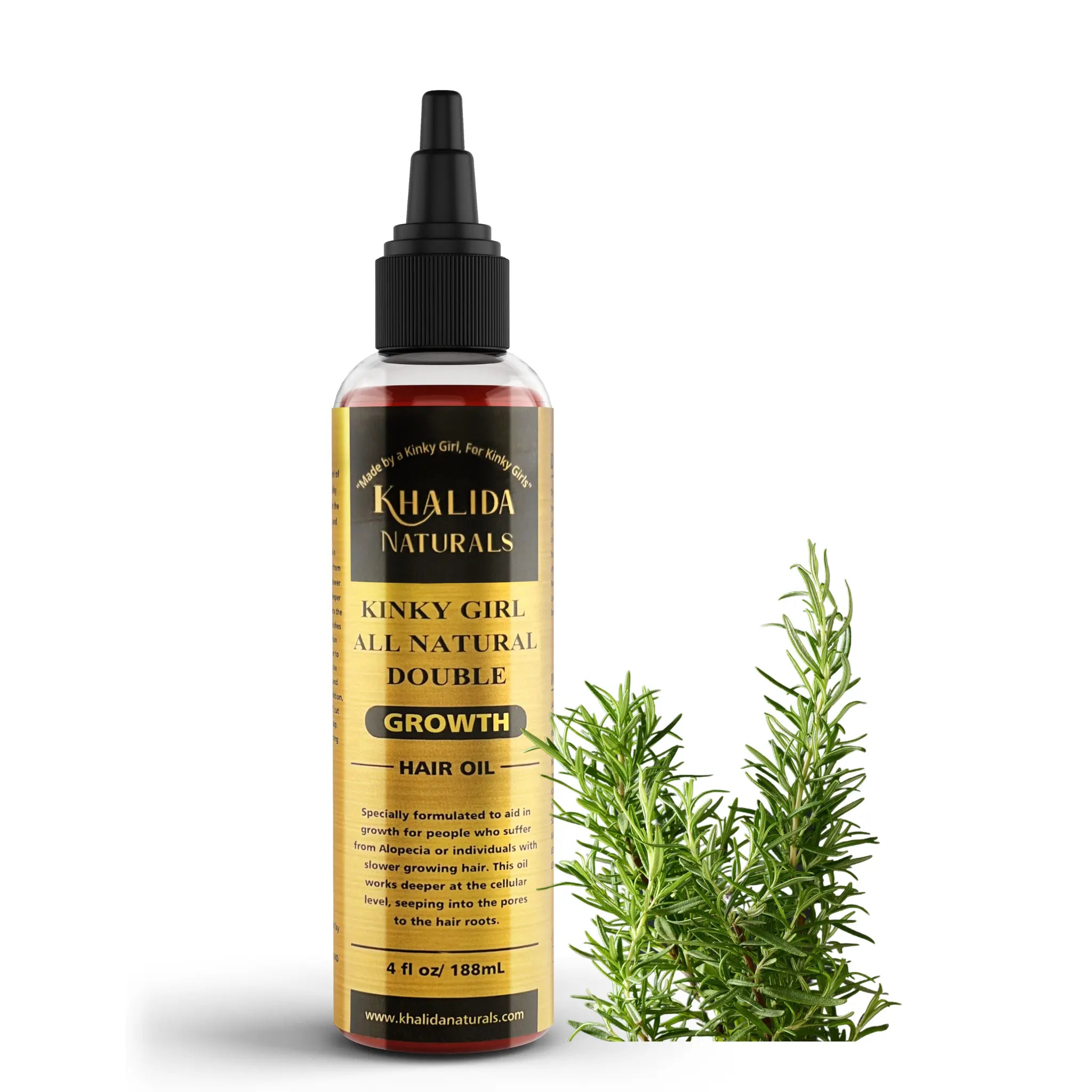 Rosemary + Cayenne Pepper Hair & Beard Growth Oil KhalidaNaturals