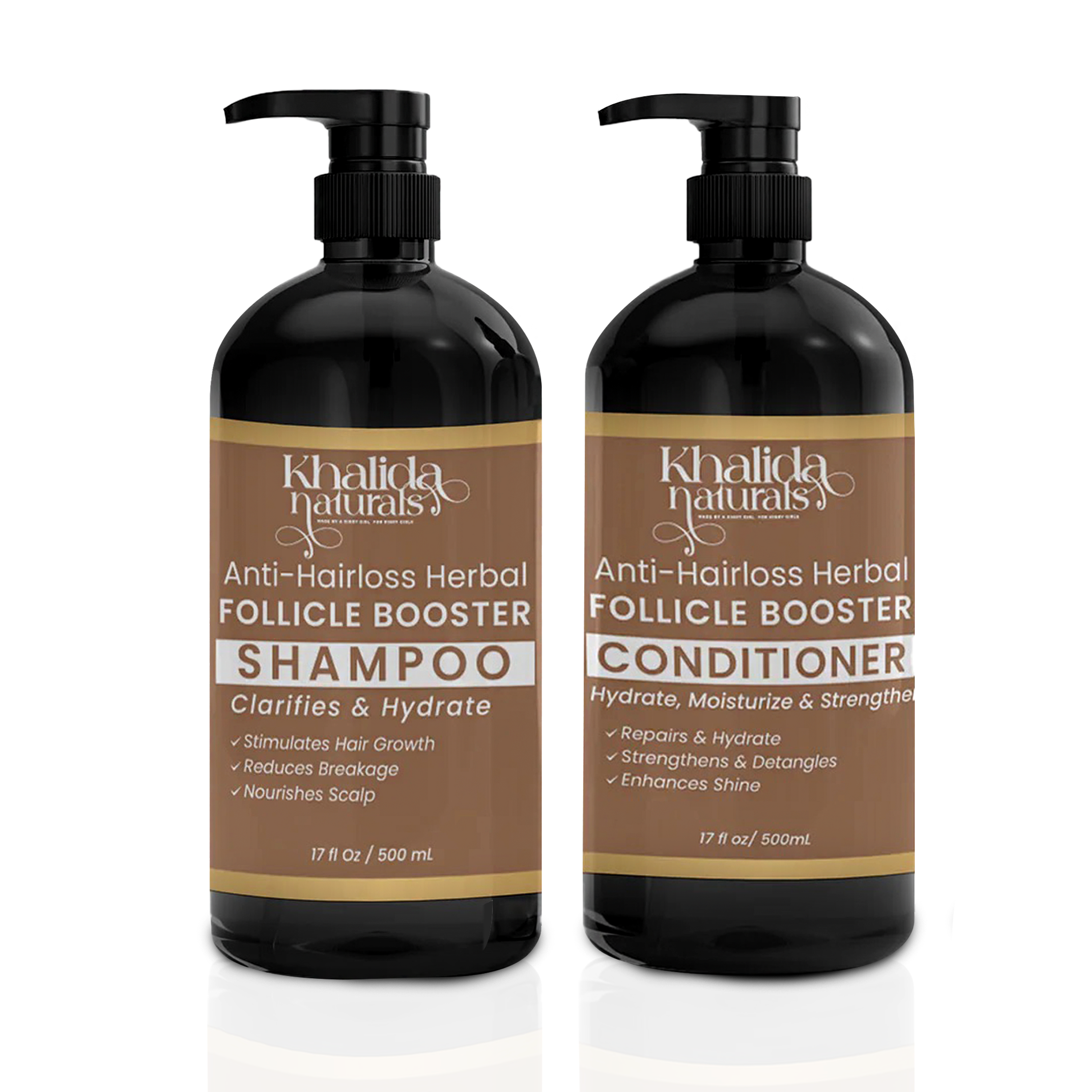 Anti Hair Loss Herbal Follicles Booster Duo KhalidaNaturals